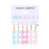 Brand earrings, fashionable set from pearl, European style, Japanese and Korean, flowered