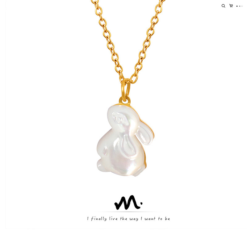Internet Celebrity Same Style Ins Trend Cute Bunny Pendant Necklace Fashionable Elegant Niche Design Versatile Fairy_voghion.com