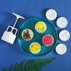 Plastic Mold Round 75g Ice Cream Mooncake Mold Green Bean Cake Pastry Baking DIY Qingming Tart Mold