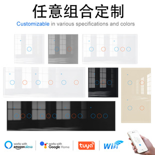 European regulations tuya graffiti smart touch WiFi switch single fire zero fire universal timing voice remote control