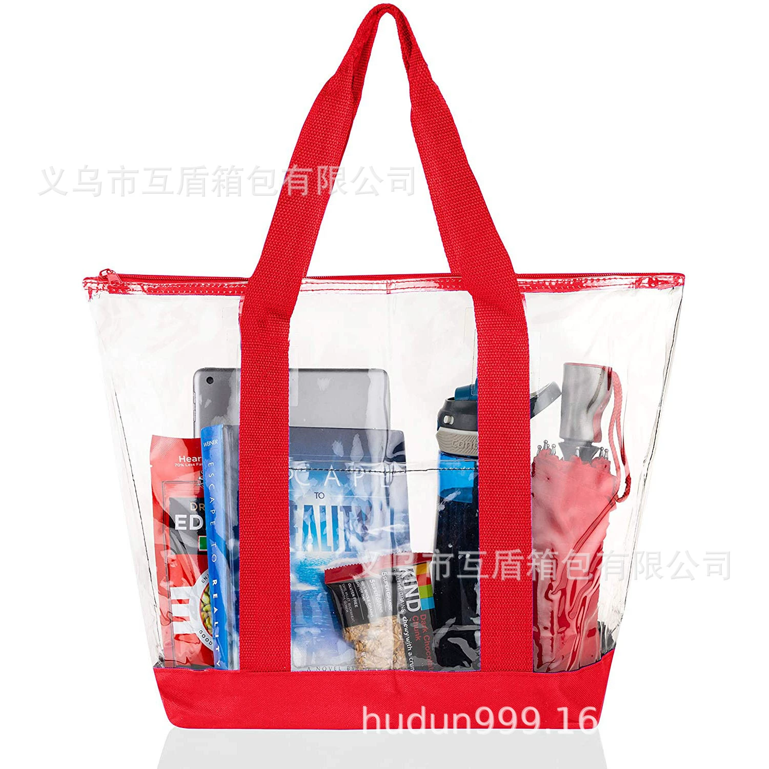 Handheld beach organizer bag PVC, one-shoulder bag
