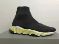 Painted Sock Shoes in Black White Yellow