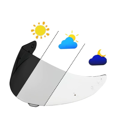 High-Definition Electroplated Helmet Mirror Dəbilqə (Kaska) aksesuarları - transparent-turns-dark-black