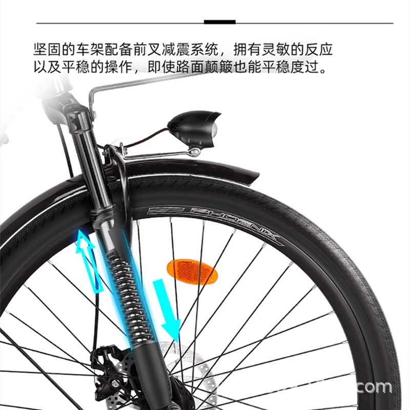 Phoenix nueva bicicleta eléctrica estándar nacional de batería de litio vehículo de asistencia de velocidad variable hombre y mujer viaje bicicleta eléctrica de batería ligera