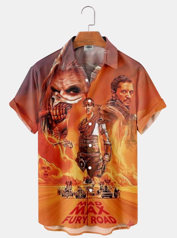 Tendencia de la moda para hombres Camisa de manga corta hawaiana Camisa estampada digital 3D Estilo explosivo transfronterizo de Amazon