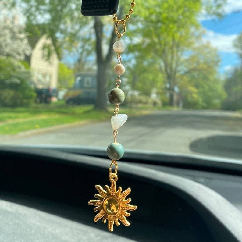 Sun Crystal Hanging Pendant Car Hanging Decorative Accessories Car Hanging Pearl Car Hanging Pendant Crystal