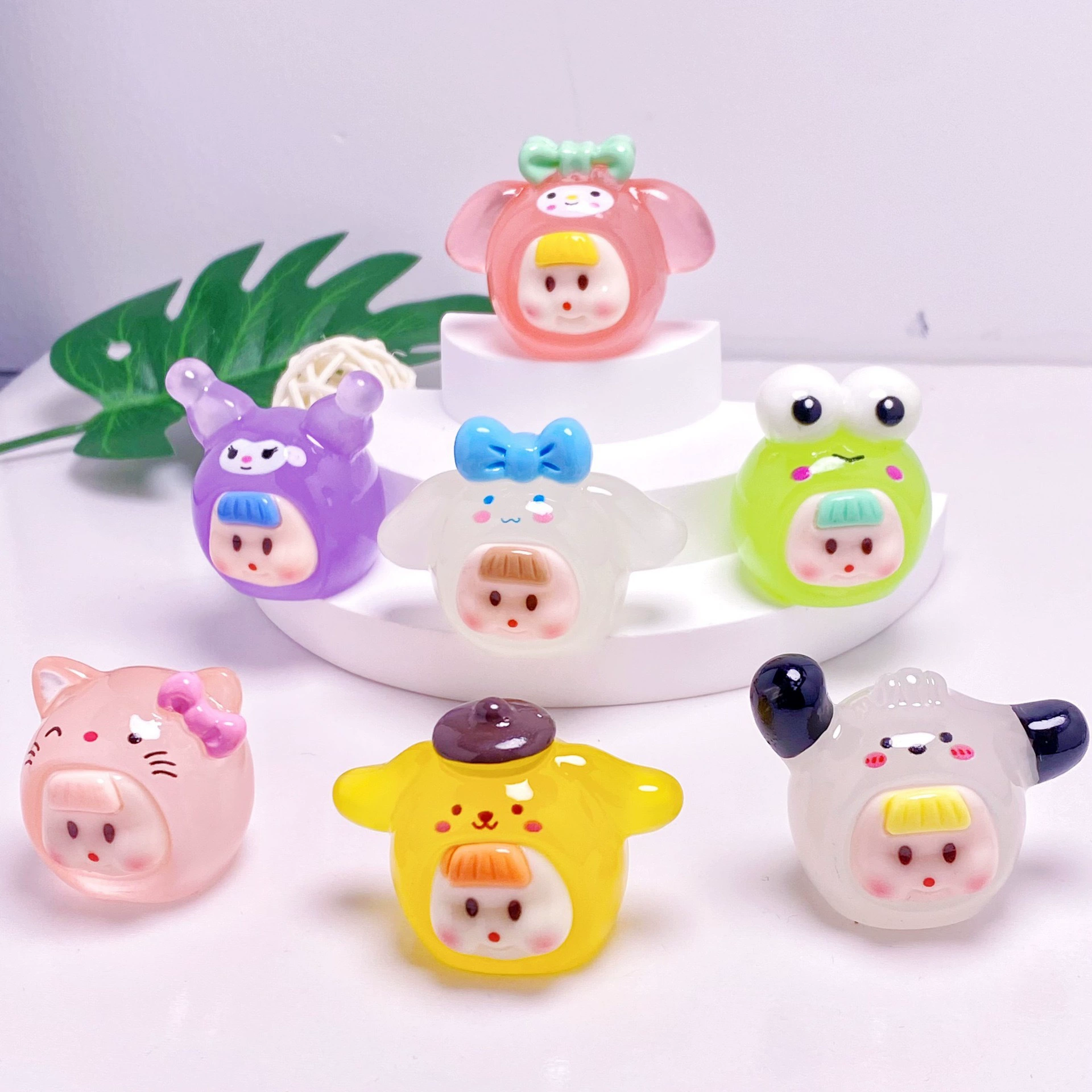Sanrio, объёмный кремовый брелок, детская резинка для волос с аксессуарами, ручная работа