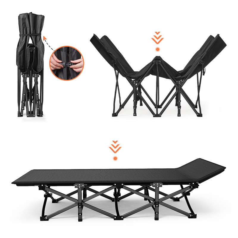 Cama plegable de campamento transfronterizo cama de acompañante cama de campamento cama de oficina cama de almuerzo cama de marcha plegable estable