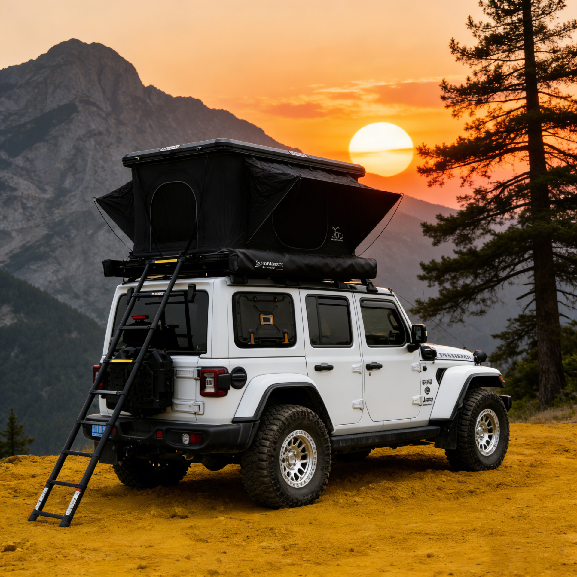Carpa de techo de helicóptero de aluminio auto-conducción al aire libre de aleación de aluminio de apertura rápida carpa de vehículo SUV