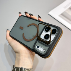 新款iPhone17promax手机壳适用苹果17镜头支架磁吸高级感简约透明