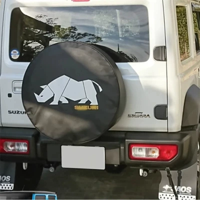 Jimny Spare Tire Cover for Trailers and Rvs, Thickened Pvc Leather, Sunproof and Dustproof, Universal Tire Protection