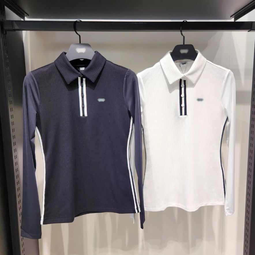 Outdoor Thin Versatile Lapel Long-Sleeve Top Korean Golf Spring Summer Women's Casual Slimming Long Pants Set Trendy