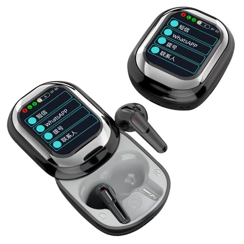 V8 ディスプレイ AI 翻訳 A9pro Bluetooth ヘッドセット ワイヤレス インイヤー ノイズ リダクション スライド カバー V20 ANC Huaqiangbei|undefined