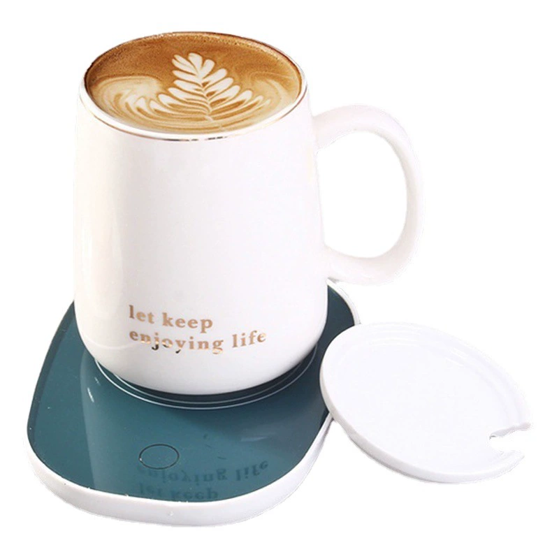 Термостатическая подставка трансграничного типа 55 ℃ Интеллектуальная автоматическая термоизоляционная подставка для кружки с USB-интерфейсом, подарочный набор