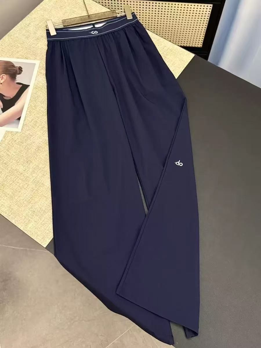 Nuevos pantalones de piernas anchas de cintura alta y secado rápido en primavera y verano en Europa y los Estados Unidos a través de la frontera + traje de ocio deportivo de camisa de manga corta de yoga image 18