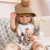55cm American bear onesie blonde smiles