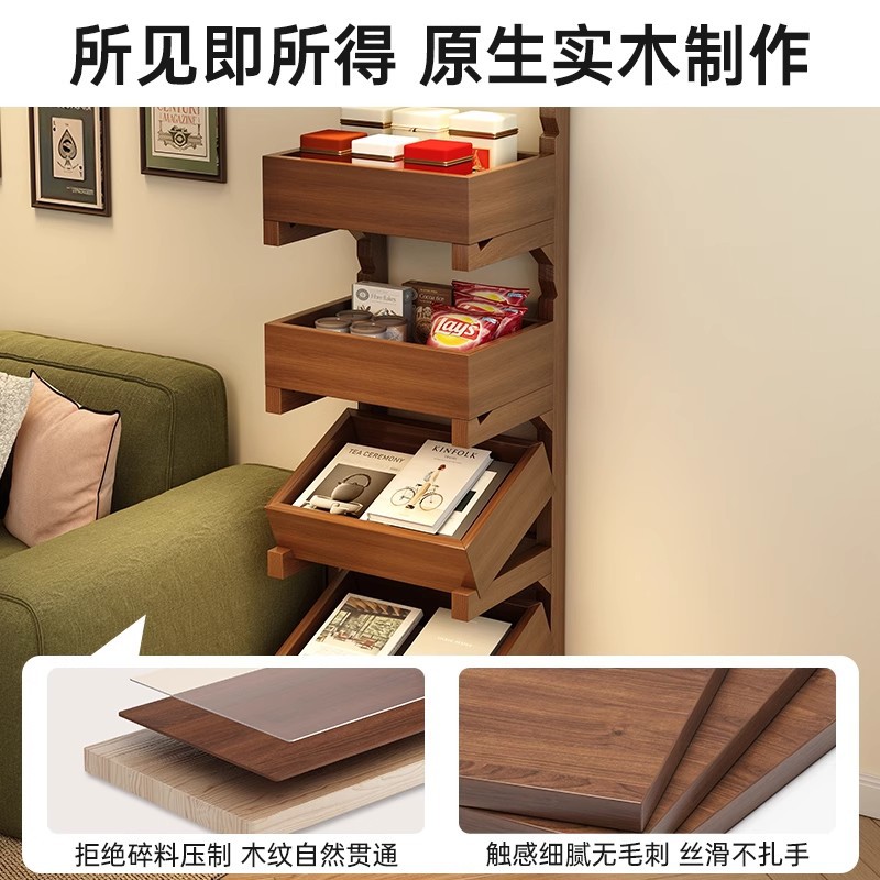 Estante de exhibición de frutas de madera sólida estante de supermercado estante de almacenamiento tipo escalón estante de exhibición de frutas y verduras estante de almacenamiento multicapa