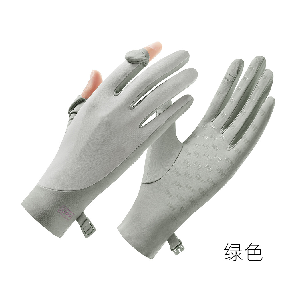 Guantes solares de verano para mujeres secado rápido anti-UV guantes de conducción ligeros y delgados guantes de hielo con dedos transpirables