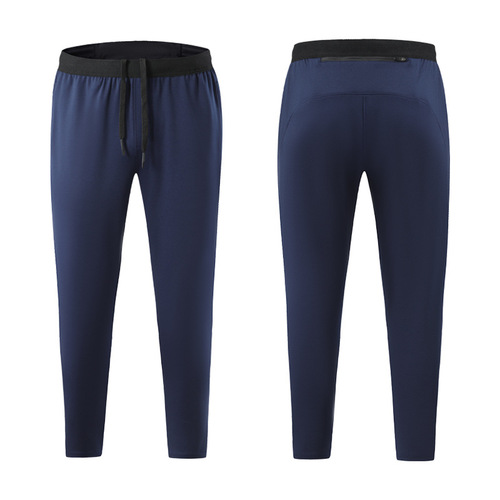 Spring new sports pants for men, loose outdoor running fitness pants, large size knitted plus fleece casual sports pants