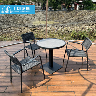 Outdoor Furniture Living Room Restaurant Cafe Leisure Rope Table and Chair Combination Outdoor B&B Villa Rooftop Single Chair