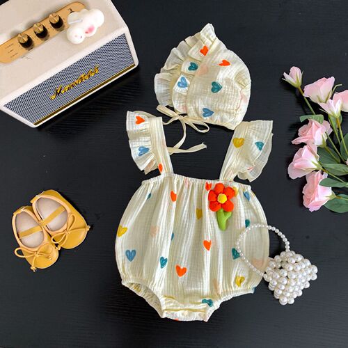 Korean Summer New Children's Wear Baby Bodysuit for Newborn Boys and Girls, Diaper Cover, 100th Day Hangar T-shirt