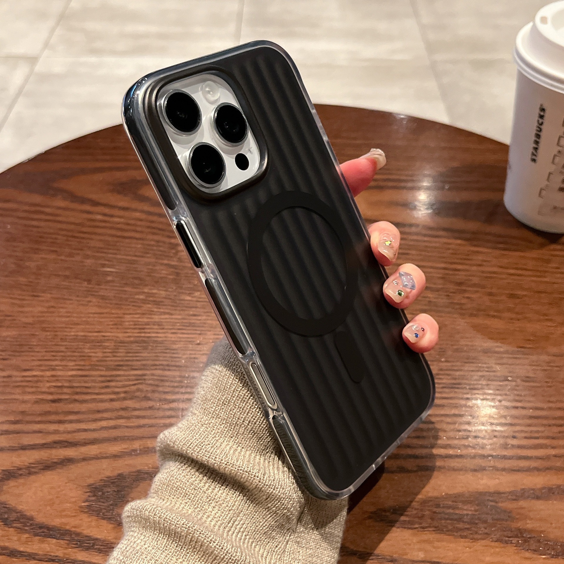 Maleta magnética simple y avanzada para iPhone16ProMax Apple 15 funda para teléfono móvil 14 nuevo estilo 13 pareja