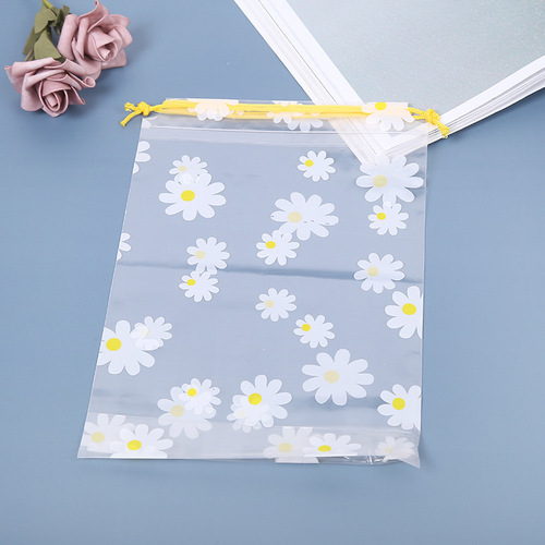 Daisy bunch pocket travel portable drawstring bag clothing packaging bag underwear underwear shoe plastic storage bag