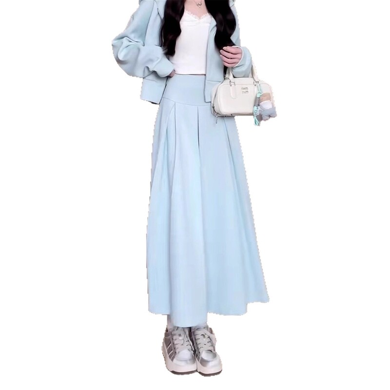 春秋穿搭配一整小香韩系风套装卫衣连衣裙子女秋冬款2025新款长裙|undefined