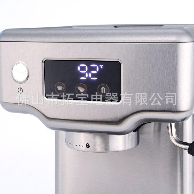 Coffelady casa de acero inoxidable máquina de café espresso bomba máquina de café pantalla de tiempo de temperatura