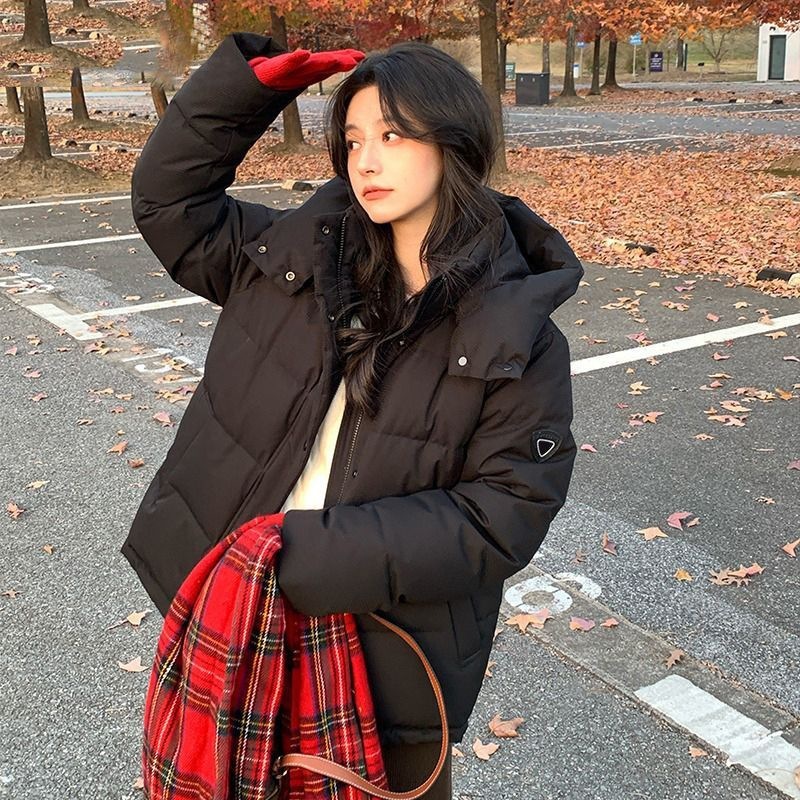 短款羽绒棉服女冬季2025年新款小个子宽松棉衣面包服加厚棉袄外套|undefined