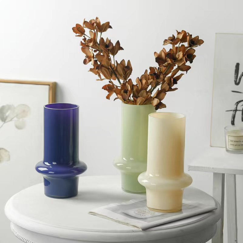 European light luxury minimalist glass vase home decoration floral arrangement water plant holder desktop soft furnishings decorative vase floral pot
