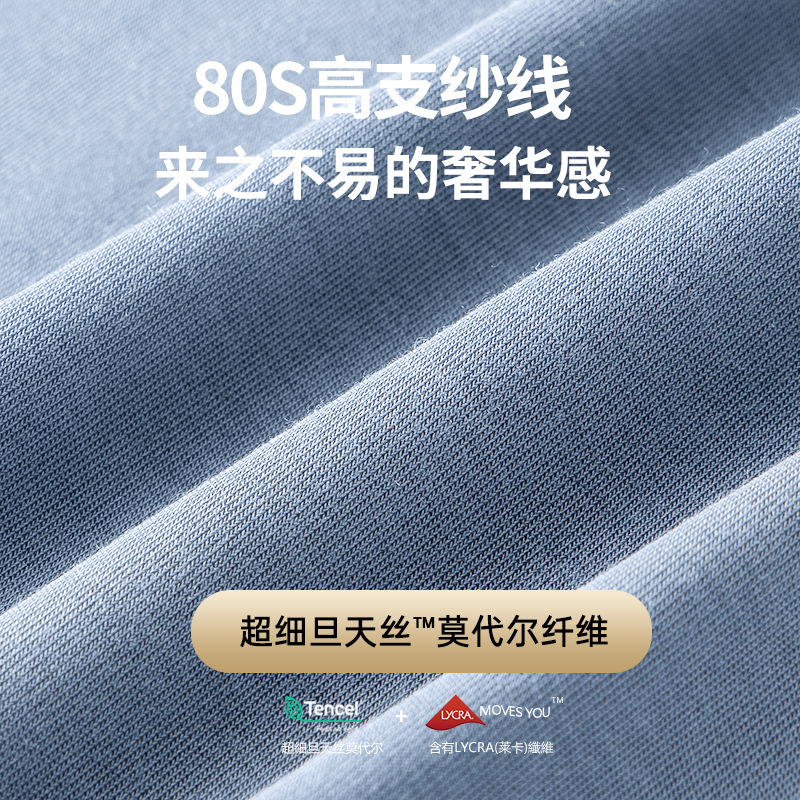 [Mismo estilo en el mostrador] Conjunto de pijamas de hombre de primavera y verano de modal de doble cara de 80 unidades, pantalones cortos finos de manga corta, ropa para el hogar