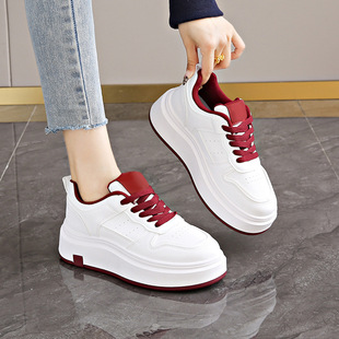 Thick-Soled White Shoes for Women with a Sense of Stepping on Shit, 2025 New Spring and Autum Versatile Popular Sneakers, Non-Slip Sports Shoes