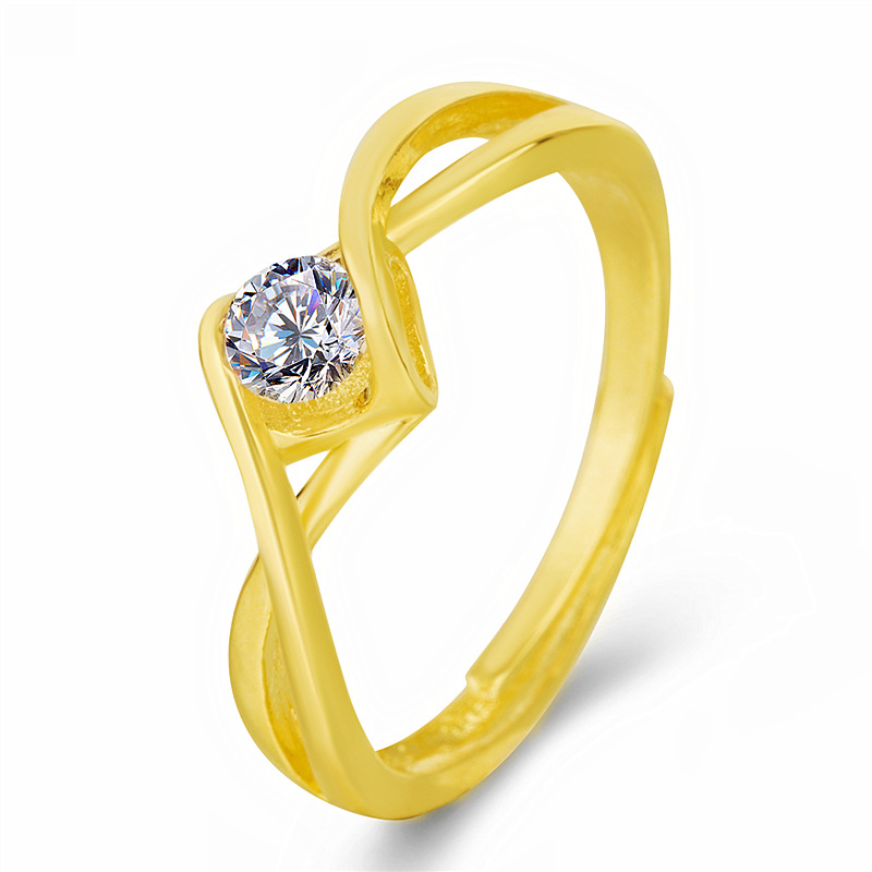 European And American Men's Dominant Zircon Open Hot-Selling Korean Version Great Wall Texture High Carbon Diamond_voghion.com