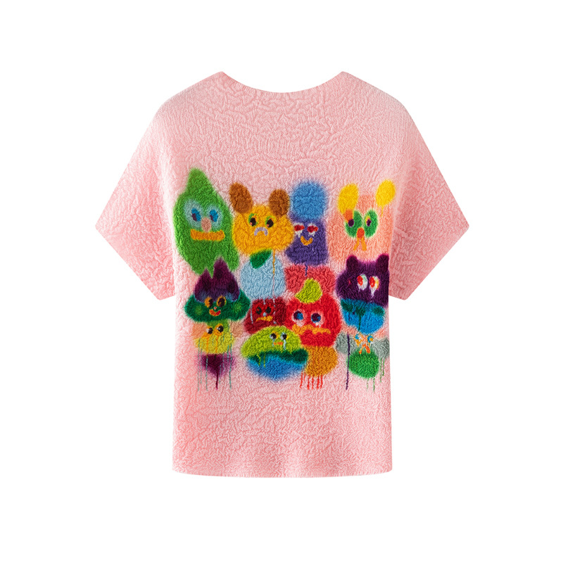 Miyake pleated short-sleeved women's T-shirt 2025 summer new niche…