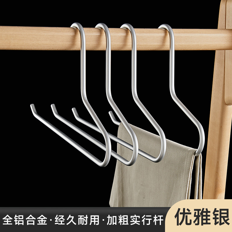 El armario de la percha de pantalones en forma de ganso contiene la percha de pantalones de aleación de aluminio.