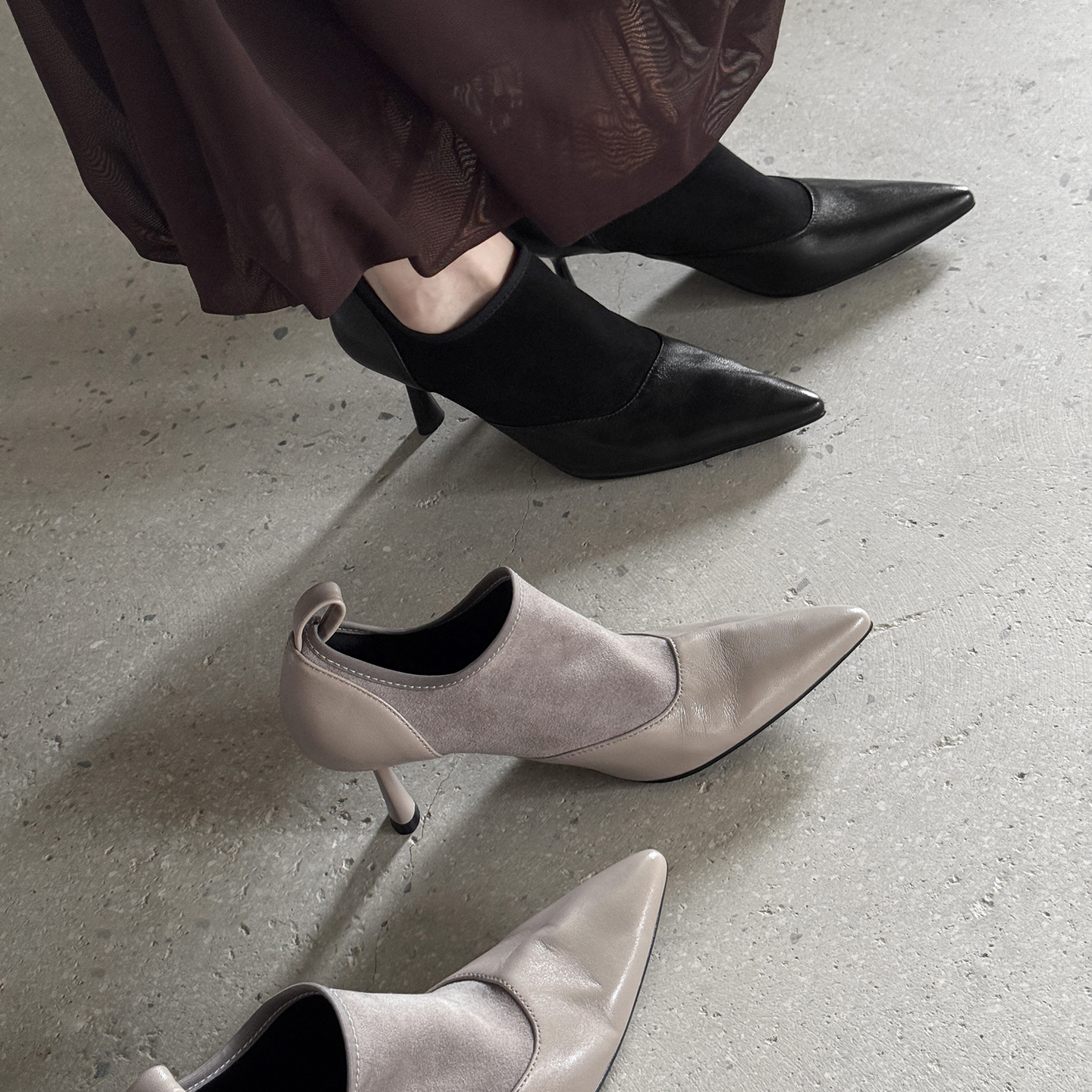 Elegant ankle boots stiletto heels