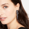 Metal elegant acrylic earrings, suitable for import, diamond encrusted