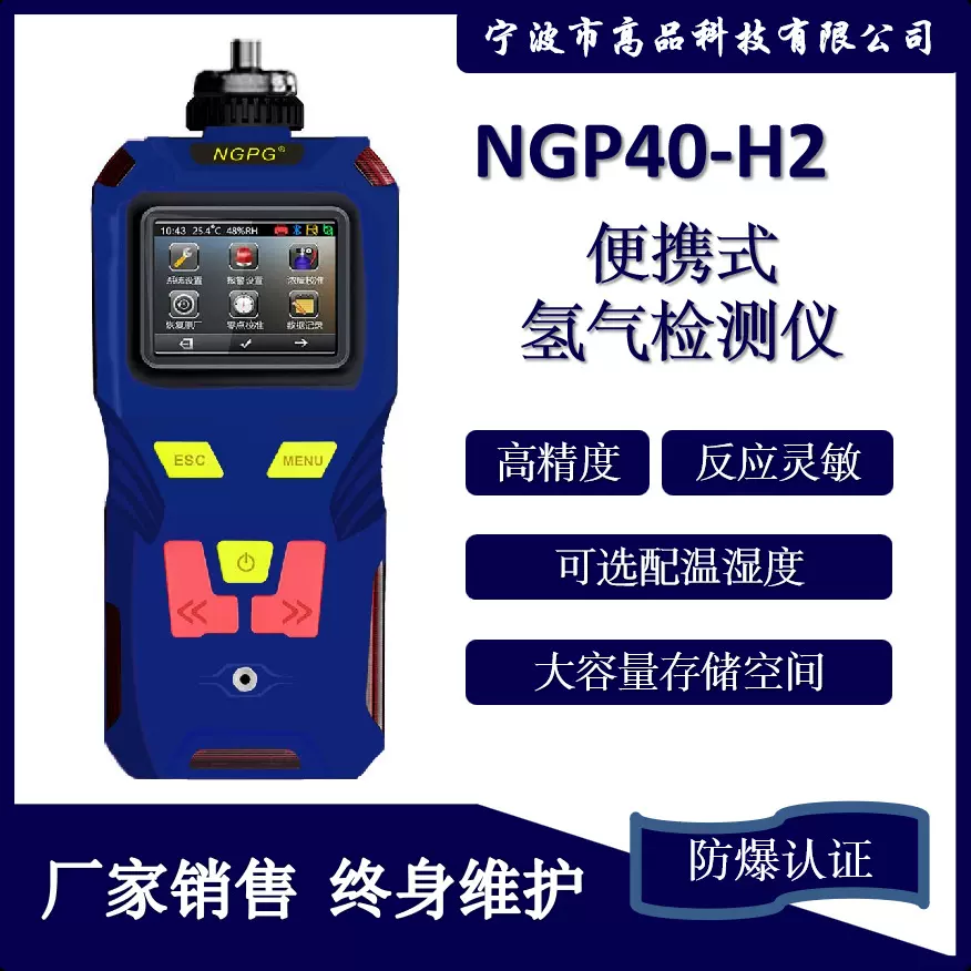 厂家生产可定制便携式氢气气体检测仪泄漏报警器泵吸式气体分析