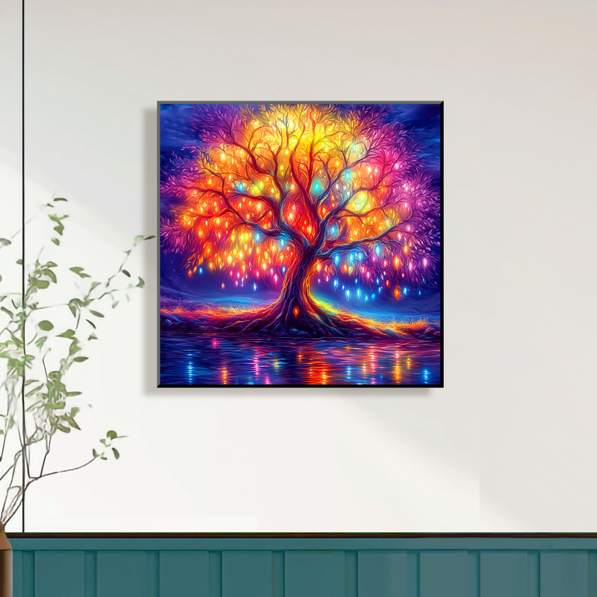 Pegatinas de diamantes, pinturas de diamantes, árboles luminosos, pegatinas hechas a mano, pinturas de diamantes, pegatinas de resina de alta calidad para niños, artefactos de descompresión de bricolaje