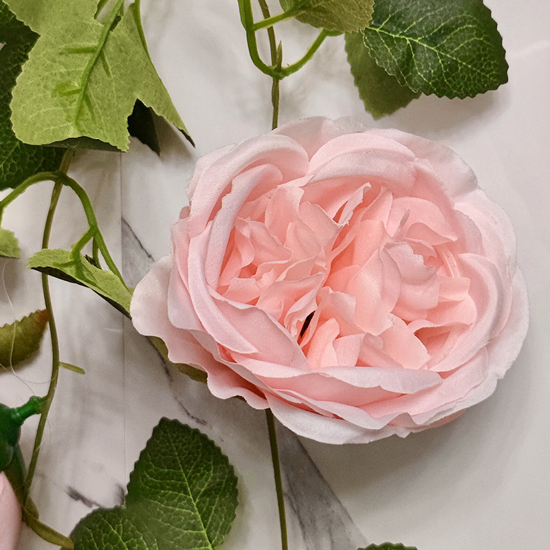 人気の8頭牡丹花蔓模擬造花籐ユーカリの葉籐結婚式の装飾造花外国貿易クロスボーダー|undefined