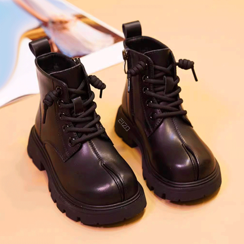 Children's Shoes Girls' Boots 2025 Autumn and Winter New Velvet Boys' Short Boots Single Boots Snow Boots Soft Soles