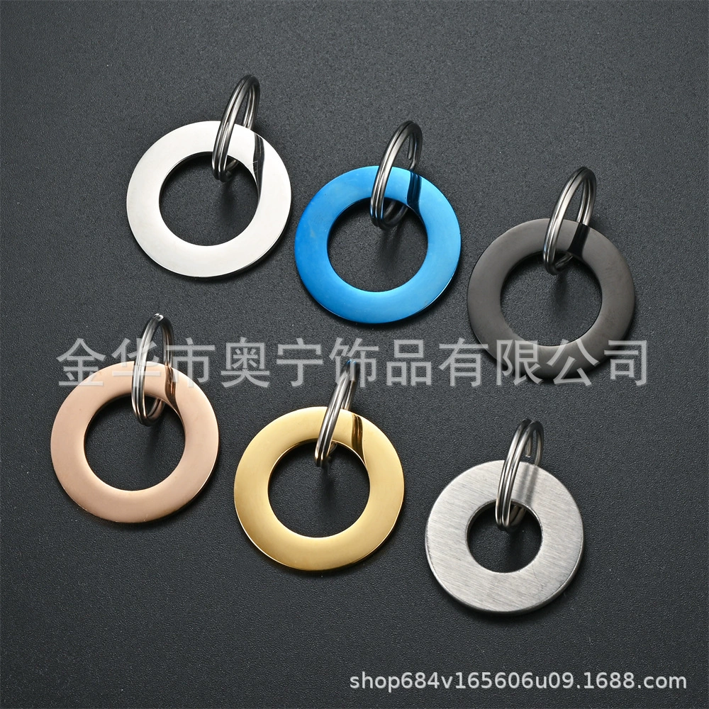 Трансграничный источник из нержавеющей стали кольцо собачий бренд новый бренд домашних животных титановая сталь собачий бренд металлический круглый собачий бренд