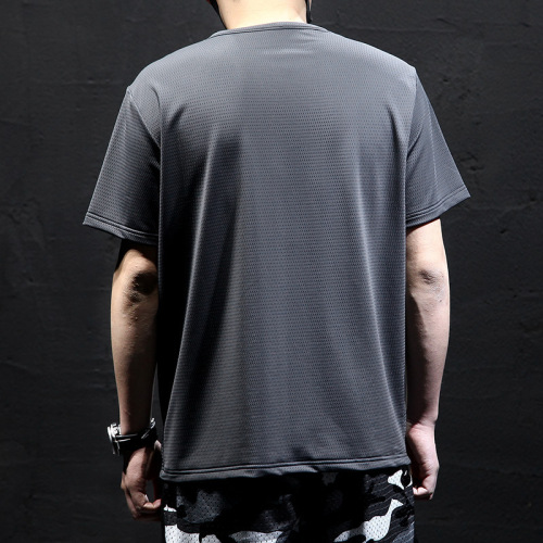 Mesh Ice Silk T-Shirt Summer New Arrival Men's In Stock Wholesale Loose Fit Sport Shirt Plus Size Men's Thin Short Sleeve Top