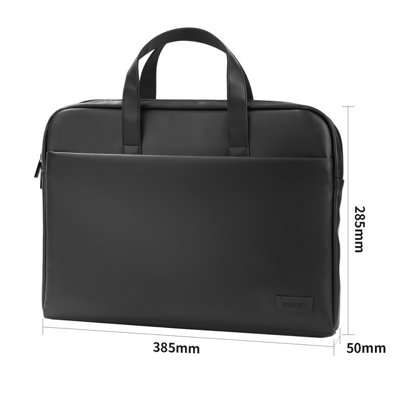 Deli BG102-09 maletín de oficina de negocios portátil cremallera archivo bolsa de viaje de negocios de gran capacidad ordenador bolsa de Conferencia