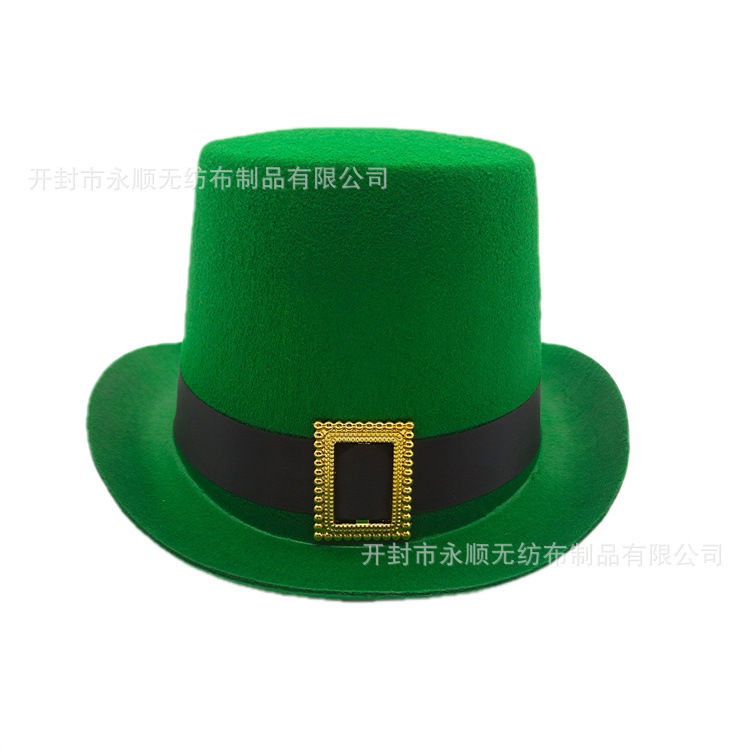Festival irlandés verde sombrero alto Halloween carnaval fiesta sombrero mago Lincoln sombrero etapa rendimiento sombrero alto