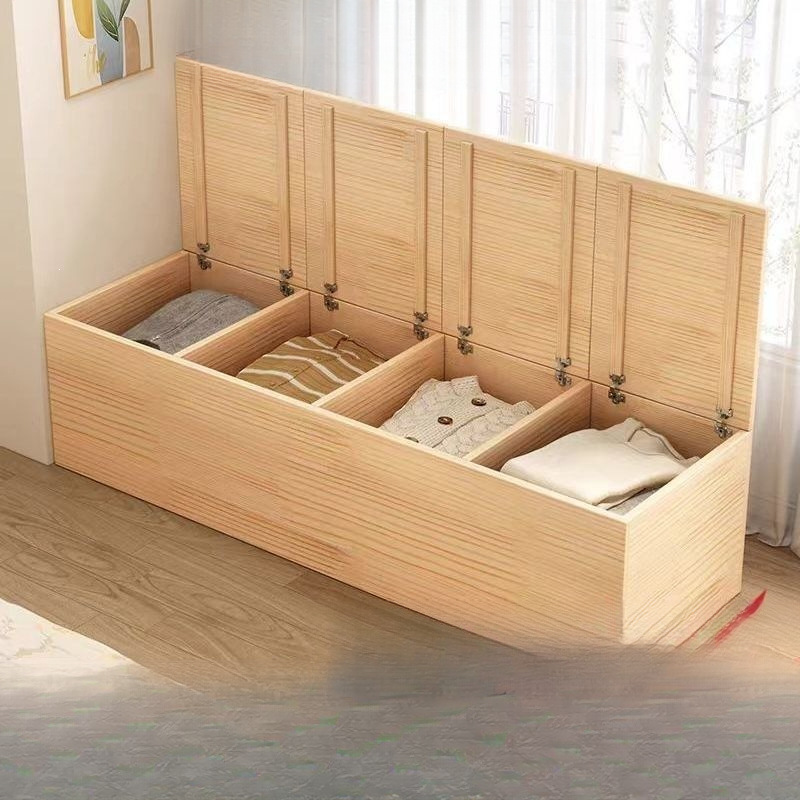 Solid wood bay window cabinet set, can be used as a storage cabinet, bedroom window seat, tatami floor cabinet, low cabinet, storage balcony cabinet