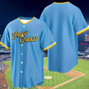 2025 Cross-Border New Creative European and American Baseball Uniforms 3D Printed Sports Digital Letters Sports Pattern Baseball Shirts
