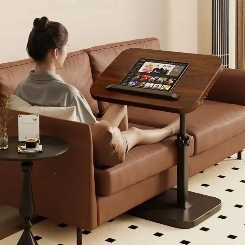 Movable bedside table rotatable bedside table adjustable lifting…