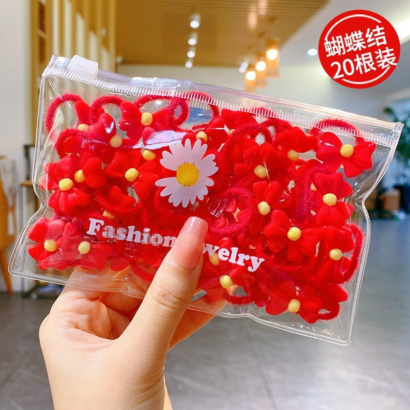 赤いヘアゴム 国慶節用 赤いヘアゴム 子供用ヘアゴム 髪を傷めないお祝いヘアゴム 女の子 赤ちゃん 女の子用|undefined